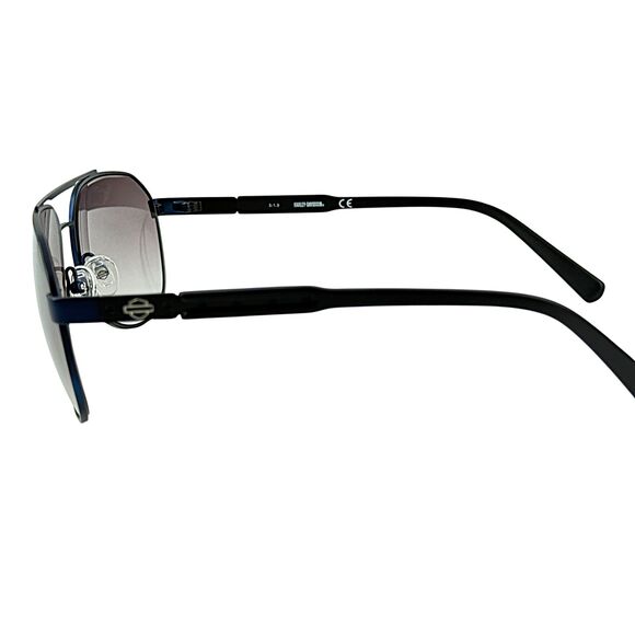 Harley Davidson HD0933X Mens Metal Aviator Sunglass 91B Matte Blue 60-16 w Case - Picture 4 of 5